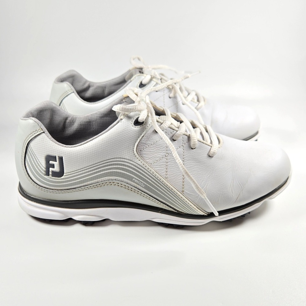FootJoy FJ Pro SL Women's Size 9 White Soft Spiked Golf Shoes 98100